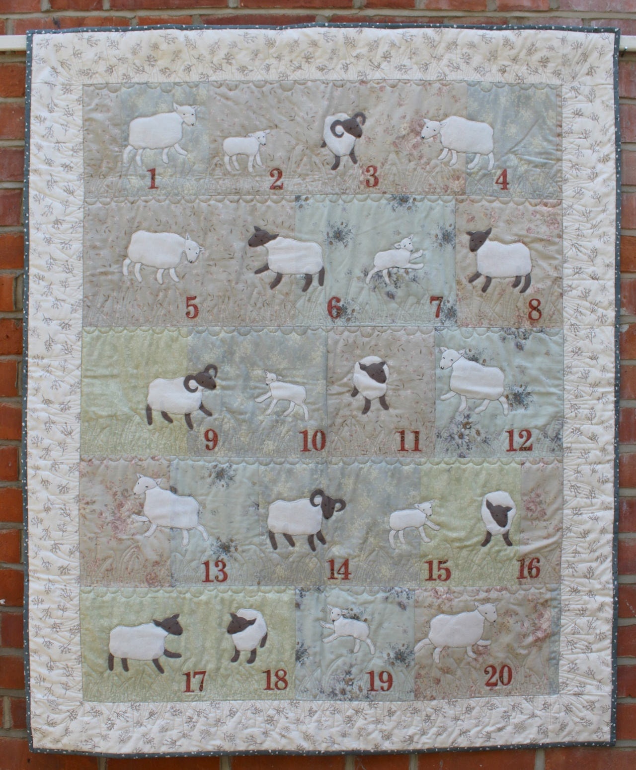 Counting Sheep Pre-quilted Baby Panel 14