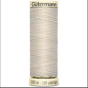 Gutermann Sew-All Polyester Sewing Thread 100m Colour 299, Neutral thread used by Janet Clare for piecing quilts