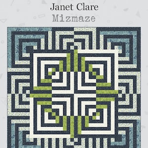Mizmaze Quilt Pattern - PDF - A wonderful geometric design created with a careful colour placement and traditional patchwork blocks.