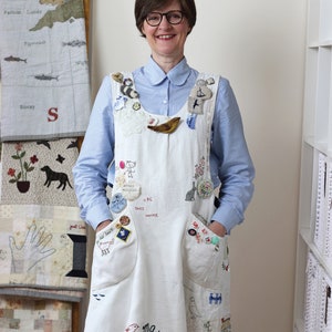 Artisan Apron Pattern make and embellish your own crossover apron and wear your creativity Includes S, M, L, XL, 2XL, 3XL and 4XL sizes image 2