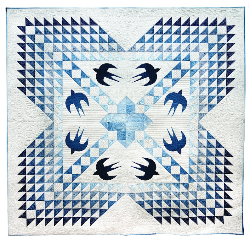 Bluebird Quilt Pattern an Elegant and Timeless Quilt Etsy UK