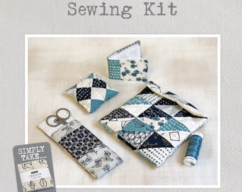 Sewing Kit Sewing Pattern - A charming pattern featuring four mini projects all made from a single 2.5" mini charm pack