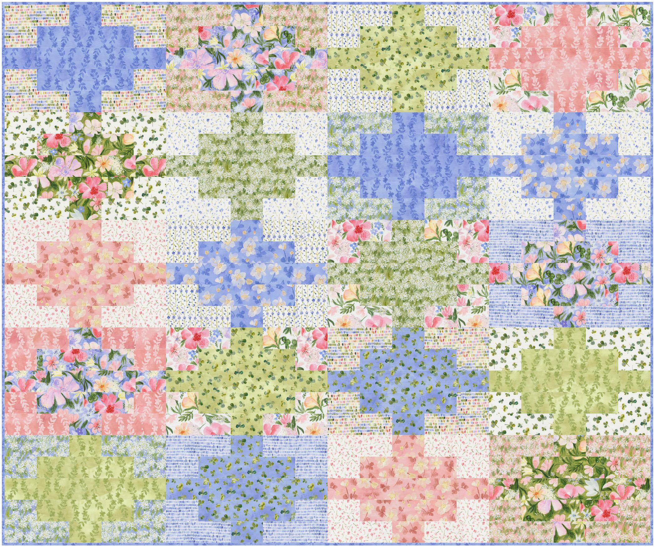 Mabel Quilt Pattern- PDF- Simply Take 1 Jelly Roll to Piece the Top of ...