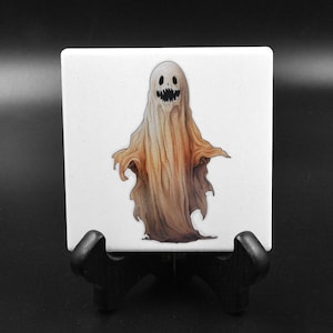 Ghost Coasters - Vintage Halloween Coasters | Set Of 4 Coasters | Gothic Coasters | Horror Coasters
