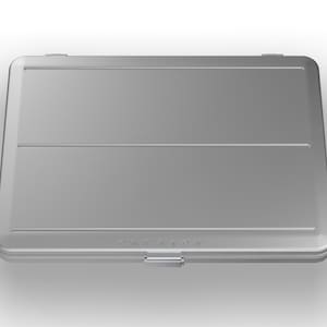 Laptoptasche Aluminium Hardcase 13,3 Zoll passgenau für Apple MacBook Pro 13 Aviation Silver
