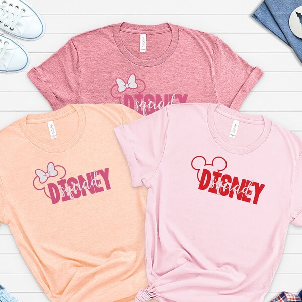 Women's Disney Inspired Squad Goals T-Shirt, Pink Graphic Tee, Casual Cute Park Outfit, Gift for Disney Fans, Birthday Trip Tee