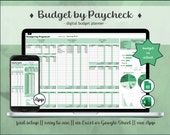 Budgetplaner, Monatsbudget, Finanzplaner, Finanztracker, Einnahmen / Ausgaben, Excel, Tabelle, digital, App, produktiv, Vorlage, Template