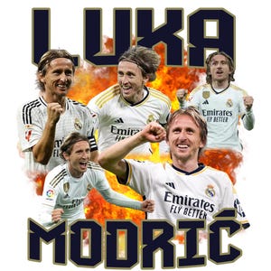 Luka Modric | T-Shirt PNG |Printable Bootleg T-Shirt Design |Football | Instant Download and Ready To Print, 300 Dpi