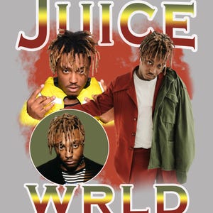 Juice WRLD T-Shirt Design PNG 4500x5100, Bootleg Tee, Ready to Print, 300 dpi, Hip Hop Graphic Tee, Vintage Style