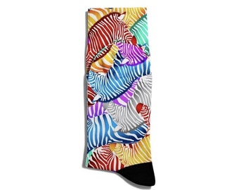 Zebra Groomsmen Socks / Groomsmen Gifts / Wedding Socks