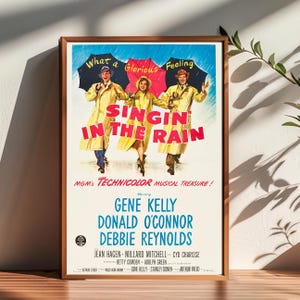 Singin' in the Rain Filmposter, Raumdekor, Poster für Geschenke, Wohnkultur, Wandkunstdekor
