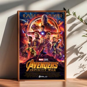 Avengers Infinity War Film Poster, Zimmer Dekor, Poster für Geschenke, Wohnkultur, Wand Kunst Dekor