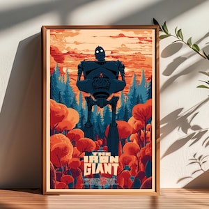 The Iron Giant Movie Anime Film Poster, Raumdekor, Poster für Geschenke, Wohnkultur, Wandkunst Dekor