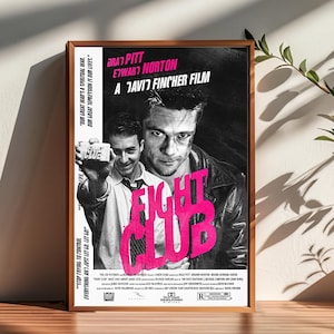 Póster de la película El Club de la Lucha, decoración de habitaciones, póster para regalar, decoración del hogar, decoración de pared.