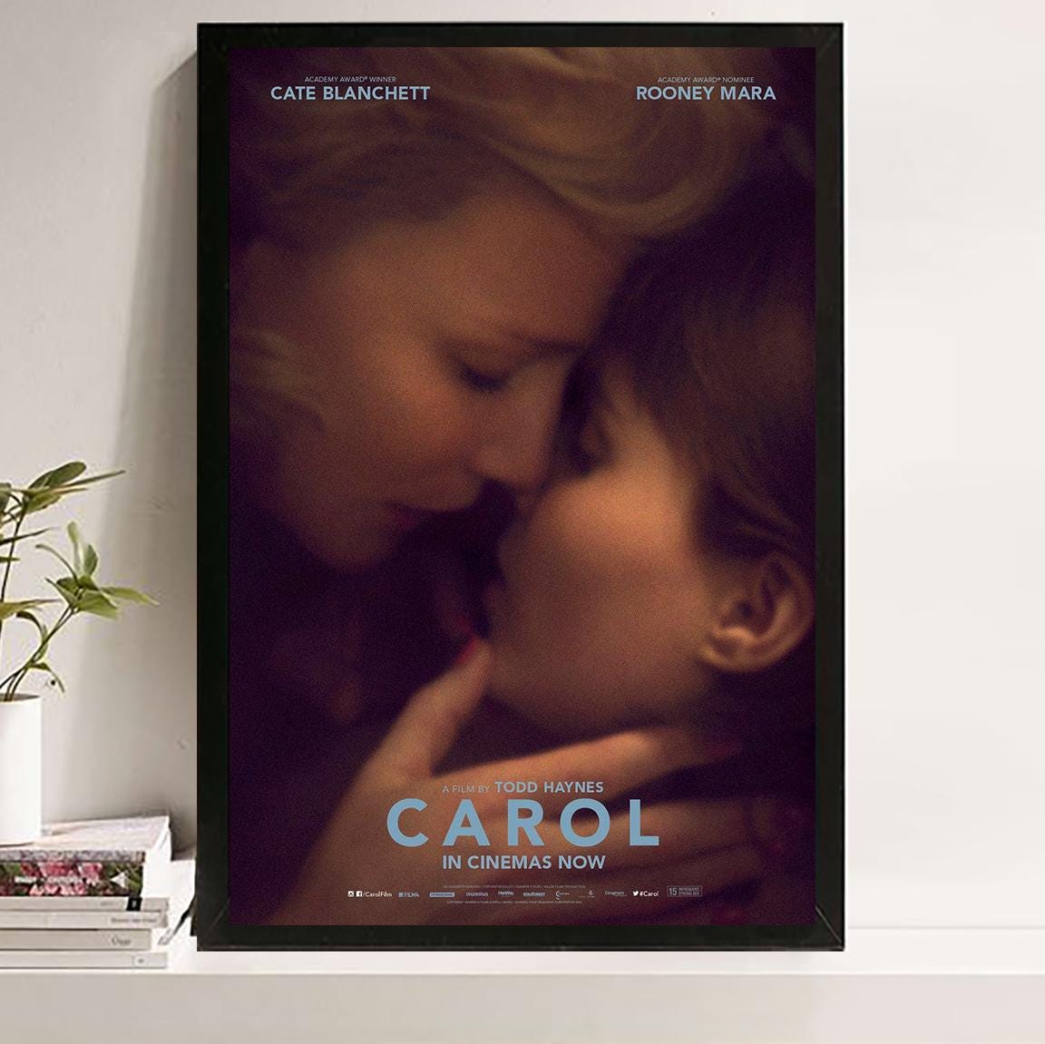 Carol Movie Poster: Cate Blanchett, Rooney Mara, Canvas Wall Art