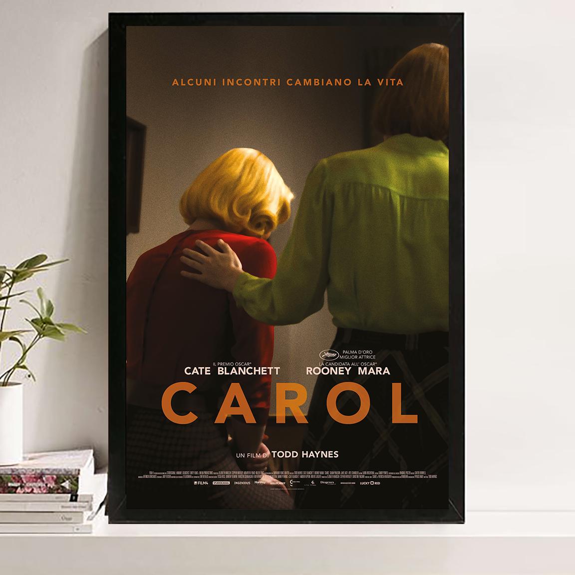 Carol Movie Poster: Cate Blanchett, Rooney Mara, Canvas Wall Art
