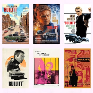 Bullitt Movie Poster,Room Decor,Poster for Gifts,Home Decor,Wall Art Decor