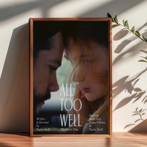 Póster de la película "All Too Well", cortometraje, decoración de habitaciones, póster para regalar, decoración del hogar, decoración de pared.