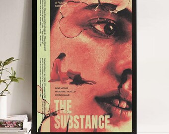 映画『サブスタンス』ポスター：高解像度キャンバスアート - Etsy 日本