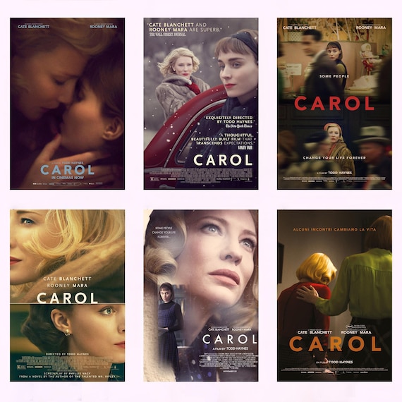 Carol Movie Poster: Cate Blanchett, Rooney Mara, Canvas Wall Art