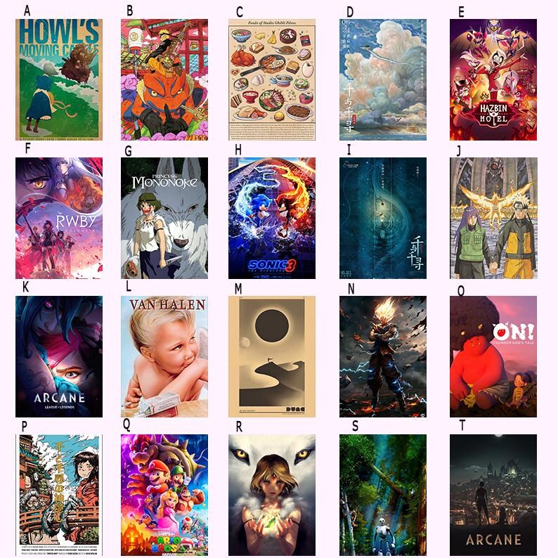 Anime Movie Poster,customized Anime Poster, Wall Art, Room Decor,poster ...
