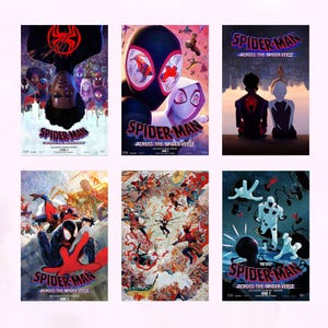Spider-Man: Across the Spider-Verse Movie Poster - Handgemachte Leinwand Wandkunst