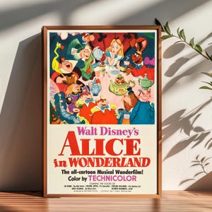 Alice im Wunderland Film Poster, Raum Dekor, Poster für Geschenke, Wohnkultur, Wand Kunst Dekor