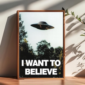 Akte X Ich möchte Believe Filmplakat, Raumdekor, Plakat für Geschenke, Wohndekor, Wandkunst Dekor