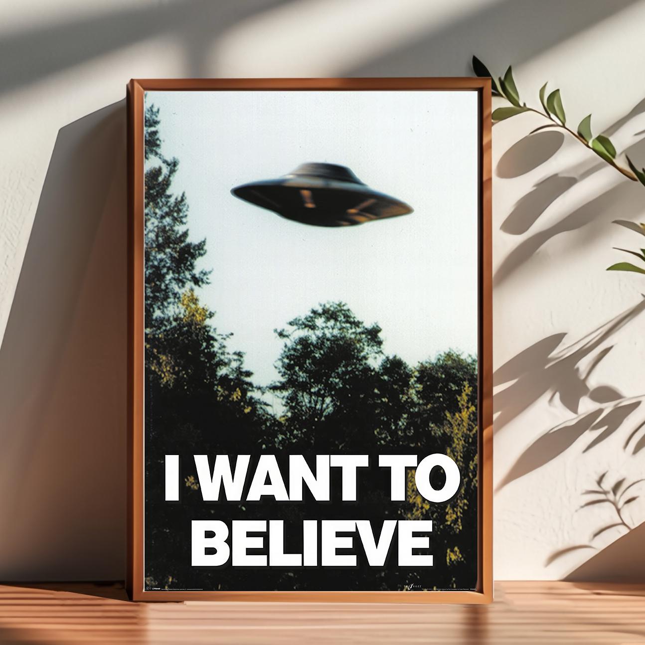 The X Files I Want to Believe Movie Poster,Room Decor,Poster for Gifts,Home Decor,Wall Art Decor
