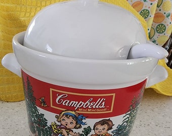 Vintage Campbell's Server with lid and Ladle