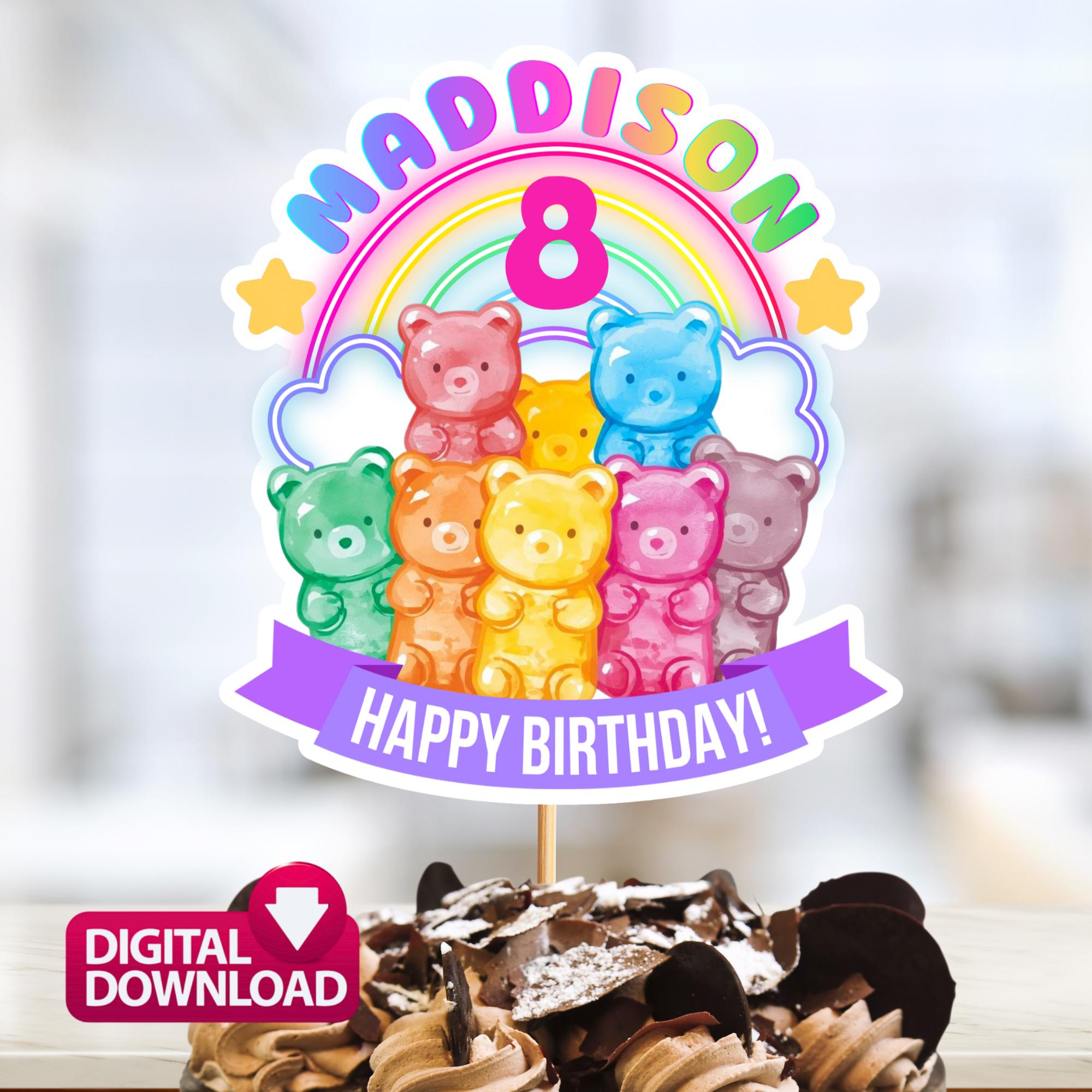 31 Pièces - Décoration Gâteau Ours - Happy Birthday Topper - Boules, Coeurs, étoiles, Nuages - Anniversaire, Baby Shower - Matériaux Variés - Lavable Et Réutilisable