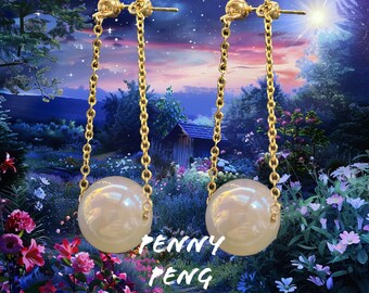 High-quality mermaid-themed rainbow artificial pearl earrings, perfect for Mother's Day gifts and everyday wear.office lady earrings