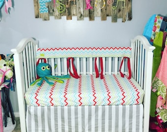 Items Similar To Girl Crib Bedding Bumperless Baby Bedding