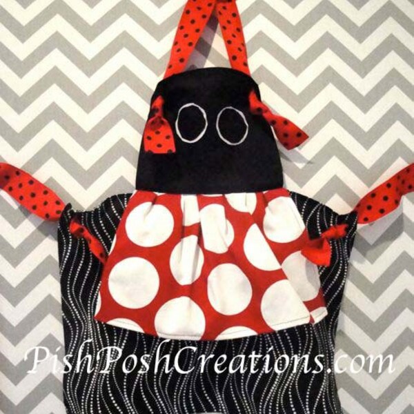 Ladybug Apron  Toddler Size