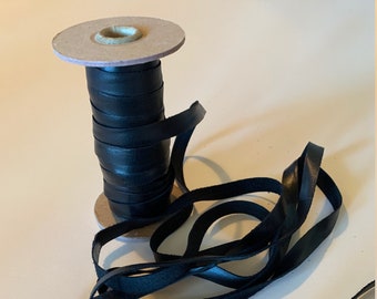 1/2" Black Leather Strapping Spool
