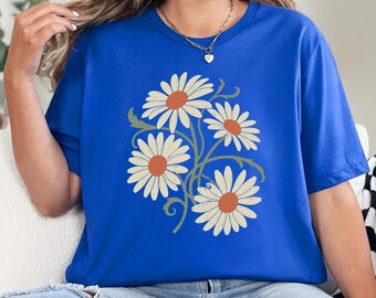 Vintage Daisy T-Shirt: Women's Boho Floral Top