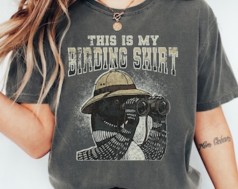 Vintage This is My Birding Shirt, Loon Birdwatching Sweatshirt, Funny Bird Lover Gift