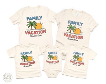 Personalisierte Familienurlaub T-Shirts: Individuell passende Strand Reise T-Shirts