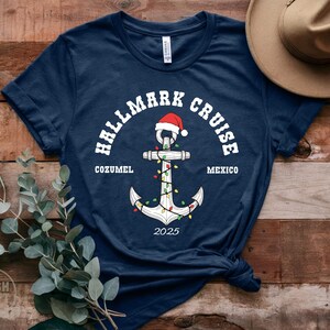 Custom Hallmark Christmas Cruise 2025-shirt, Cozumel Mexico vakantie-T-shirt, gepersonaliseerd vakantie-T-shirt, kerstcruise, Hallmark Cruise-shirt
