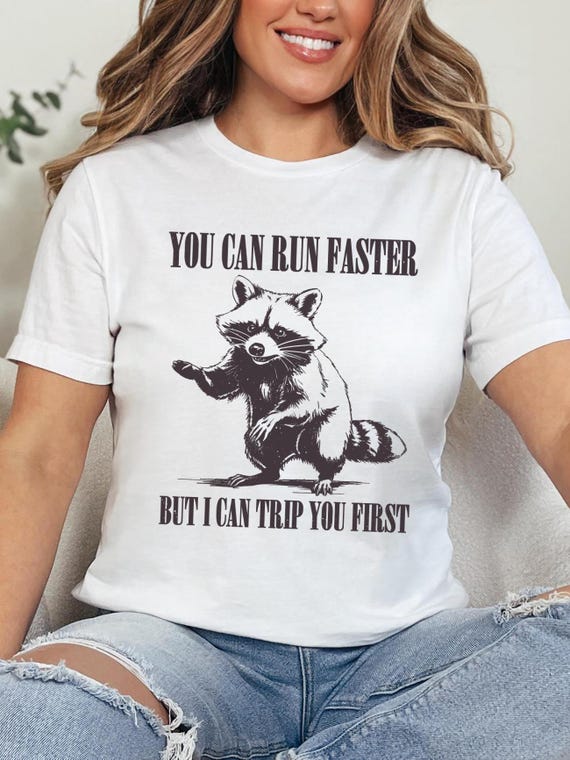 Funny Raccoon Meme Shirt: Retro 90s Trash Panda Tee