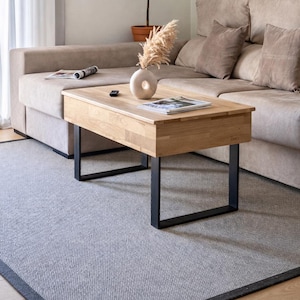 lift-top coffee table for living room, lift-top coffee table for living room, multi-function side table, lift-top dining table for sofa, oak side table