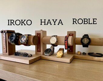 Wooden watch box, wooden watch display, wooden jewelry box, watch storage, watch display, bracelet and ring display