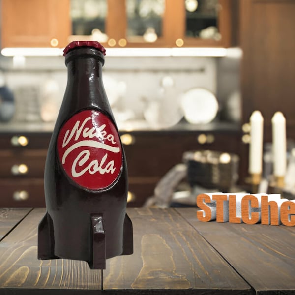 Fallout 4 Nuka Cola Bottles STL Files NukaCola 3 bottles in 1 file