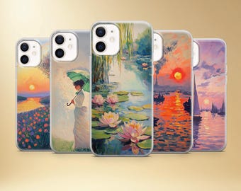 Etui na telefon z impresjonistycznym obrazem Claude'a Moneta – iPhone, Samsung, Pixel Cover
