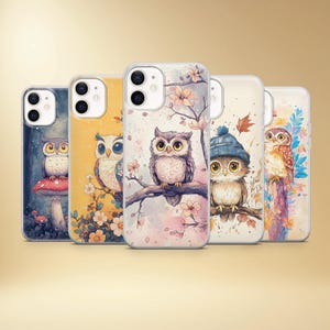 Whimsical Owl Art Phone Case, Soft TPU Gel Cover
