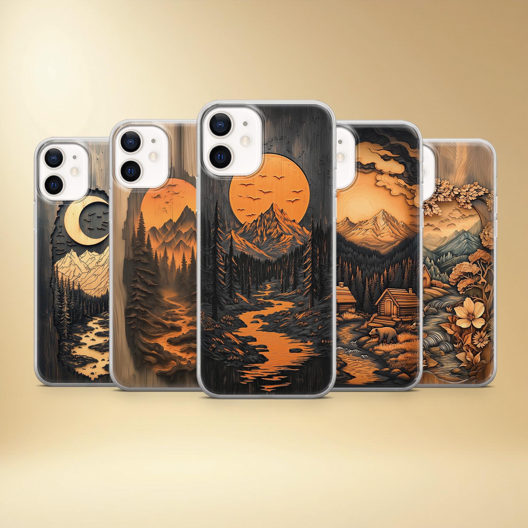 Coque De Téléphone Robuste Repl52 - Scène De Montagne Vibrante - Neuve