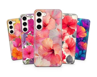 Hibiscus Floral Phone Case Tropical Flower Cover for iPhone, Samsung & Google Pixel