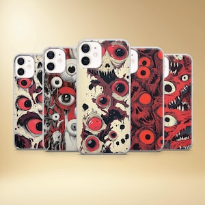 Creepy Eyes Handyhülle Horror Grunge Art Cover für iPhone, Samsung & Google Pixel 17, Air, pro max 16,15 14 13 s25,24 23 9,8pro 7