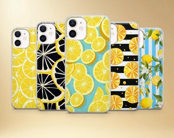 Yellow Lemon Citrus Summer Phone Case, Soft TPU Gel Cover for iPhone, Samsung, Pixel