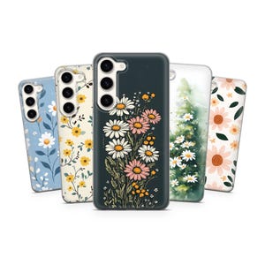 Pastel Daisy Floral Phone Case Flower Cover for iPhone, Samsung & Pixel